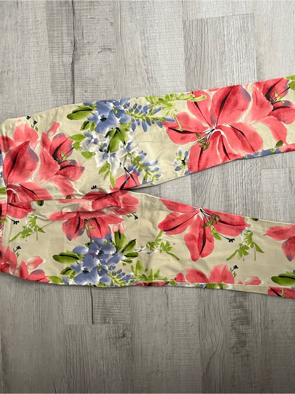 Women's Floral Print Cotton Pants beautiful size 6 petite - Picture 5 of 7